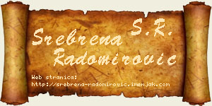Srebrena Radomirović vizit kartica